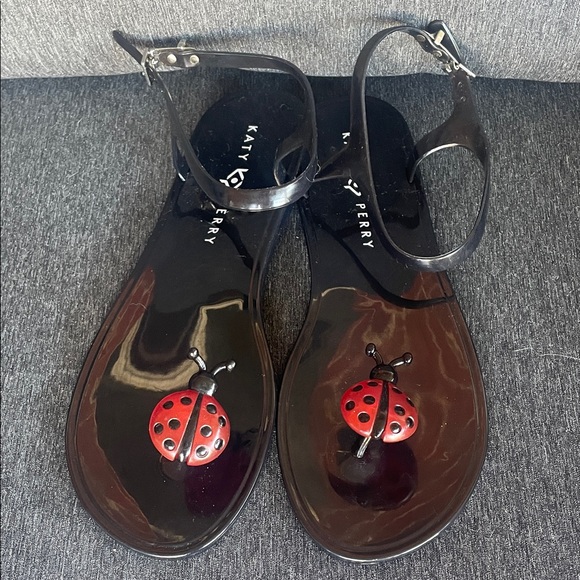 Katy Perry Collections Shoes - Katy Perry Ladybird black jelly sandals 11  beach vacation